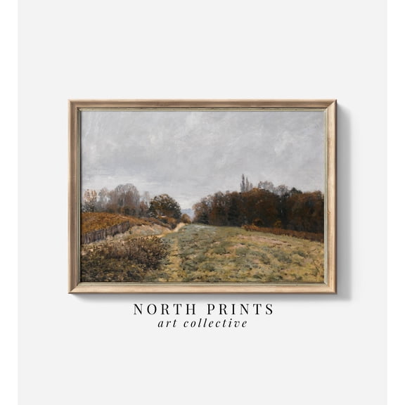 Vintage Willow Tree Lake House Poster, Unframed Size 8x12