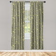 thumbnail image 1 of Vintage Window Curtains, Nature Concept Minimalistic Style Mustard-Tone Flowers Branches Art, Lightweight Decor 2-Panel Set with Rod Pocket, Pair of - 28"x63", Earth Yellow Fawn Khaki, by Ambesonne, 1 of 1