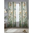 thumbnail image 1 of Vintage Window Grilles Sheer Curtains 108 Inches Long 2 Panels Dragonfly Butterfly Floral Flower Light Filtering Semi Sheer Window Curtains Drapes for Bedroom Living Room 52"x108", 1 of 7