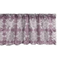 thumbnail image 1 of Vintage Window Valance, Illustration of Classical Tile Inspired Damask Swirls Repetition, Curtain Valance for Kitchen Bedroom Decor with Rod Pocket, 54" X 18", Plum White and Grey Pink, by Ambesonne, 1 of 2