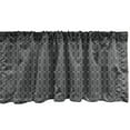 thumbnail image 1 of Ambesonne Vintage Valance Pack of 2, Antique Abstract Trellis, 54"X12", Grey and Dark Grey, 1 of 2