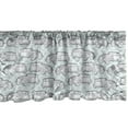 thumbnail image 1 of Ambesonne Vintage Valance Pack of 2, Retro Cars Pattern Vehicles, 54"X12", Pale Blue Dust and White, 1 of 3