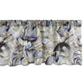 thumbnail image 1 of Vintage Window Valance, Retro Nostalgic Flowers Fine Art Style Brush Strokes Watercolor Print, Curtain Valance for Kitchen Bedroom with Rod Pocket, 54" X 18", Ceil Blue and Pale Brown, by Ambesonne, 1 of 2