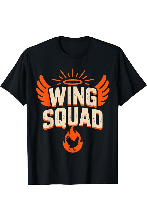 Vintage Wing Squad Chicken BBQ Party Family Humor T-Shirt