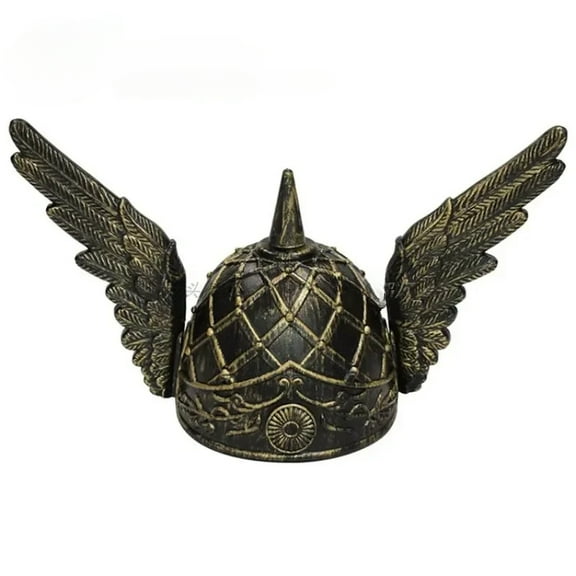 Vintage Winged Helmet Decor & Cosplay Prop - Antique Bronze Finish, Desktop/Display Ornament
