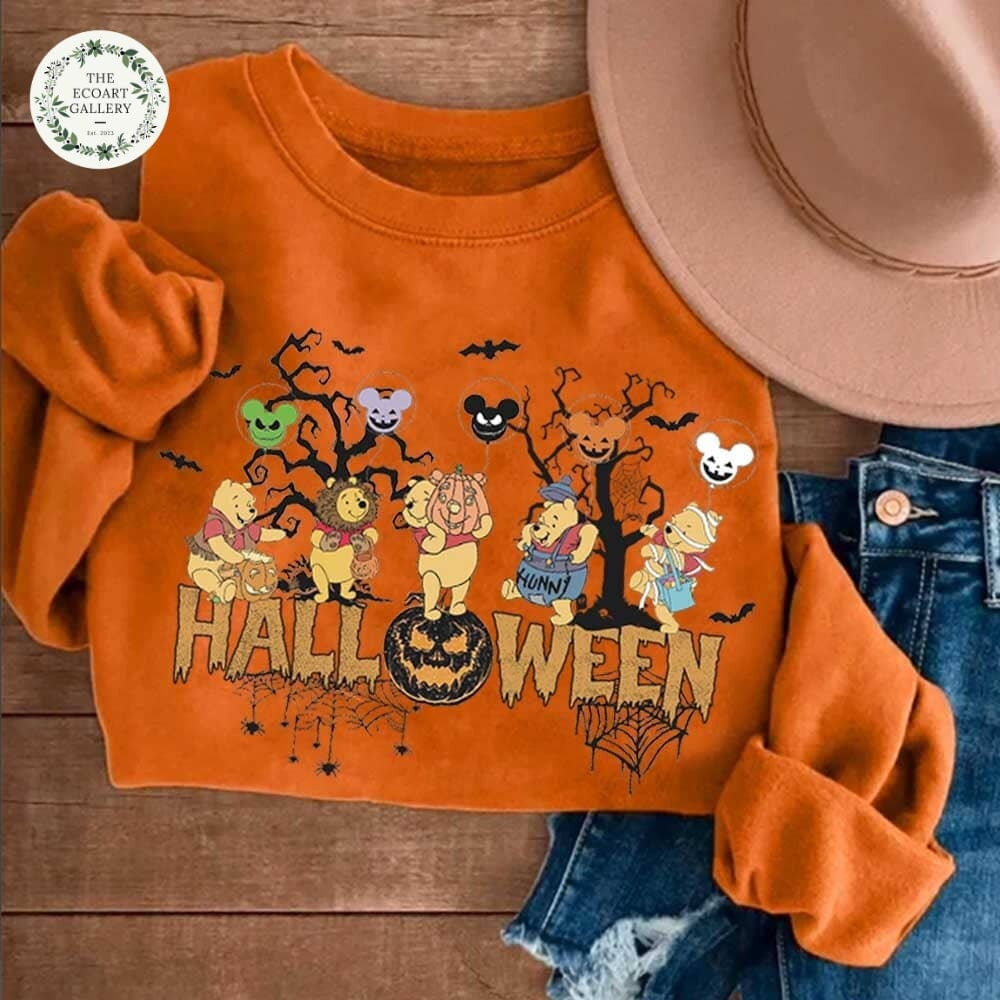 Vintage disney pooh bear deals halloween sweatshirt