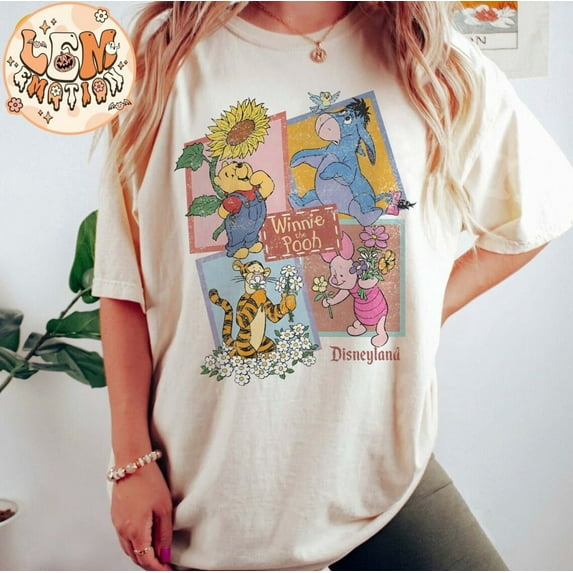 Vintage Winnie the Pooh Comfort Colors T-Shirt, Disney Pooh Bear and Friends, Disney Trip, Disneyland Shirt