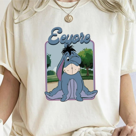 Vintage Winnie the Pooh Y2K Style Magic Kingdom Holiday Trip Eeyore Comfort Colors T-Shirt,Violet Color,Size YS