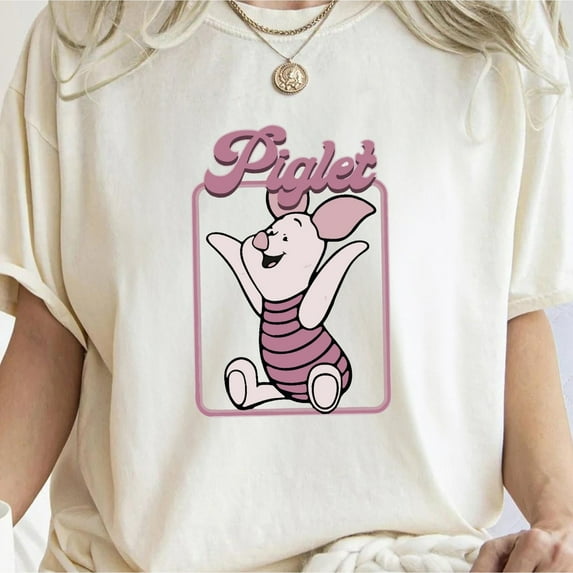 Vintage Winnie the Pooh Y2K Style Magic Kingdom Holiday Trip Piglet Comfort Colors T-Shirt,Watermelon Color,Size 3XL