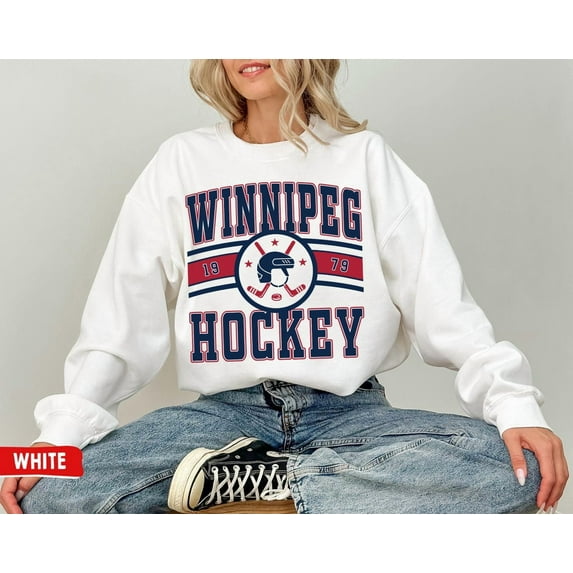 Vintage Winnipeg Sweatshirt, Jets Sweater, Hockey Fan Shirt, Retro Winnipeg Ice Hockey