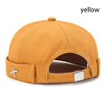 thumbnail image 1 of Vintage Winter Adjustable Bonnet Beanies Solid Color Washed Style Melon Beanie Cap Brimless Hat Vintage Dome Hat Brimless Docker Cap YELLOW, 1 of 8