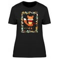 thumbnail image 1 of Vintage Winter Fox T-Shirt Women -Image by Shutterstock, Female x-Large, 1 of 2