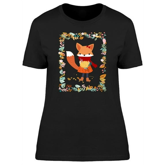 Vintage Winter Fox T-Shirt Women -Image by Shutterstock, Female x-Large