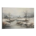 Vintage Winter Landscape Wall Art Print Snowy Winter Landscape Painting