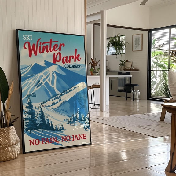 Vintage Winter Park Wall Art Home Decor Unframed Paper Print