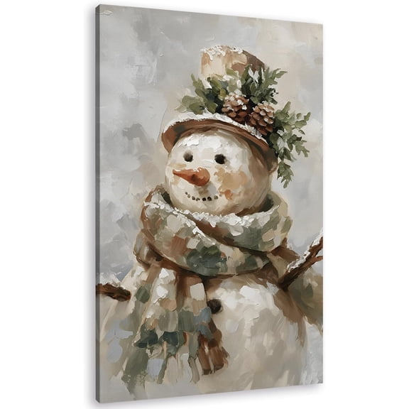 Vintage Winter Pine Cones Pinecones Wall Art Decor, Rustic Christmas Canvas Wall Art Print for Farmhouse Bedroom Living Room, Aesthetic Winter Wall Artwork Picture