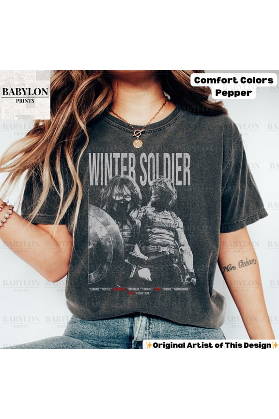 Vintage Winter Soldier Comfort Colors T-Shirt, Thunderbolts Bucky Barnes Vintage Shirt