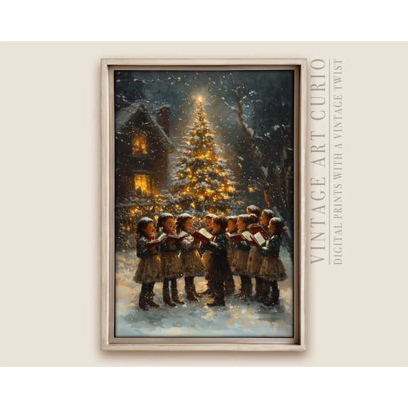 Vintage Winter Window Print, Cozy Wall Art Home Decor #4370, 8x12 UNFRAMED