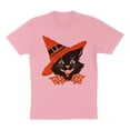 thumbnail image 1 of Vintage Witch Cat Shirt Unisex Small Pink, 1 of 5