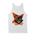 thumbnail image 1 of Vintage Witch Cat Tank Top Unisex Large White, 1 of 5