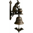 thumbnail image 1 of Vintage Witch Doorbell – Cast Iron Halloween Protection Door Hangers Bell with Witch on Broom for Front Door, Porch, Home and Wall Decor, 1 of 8