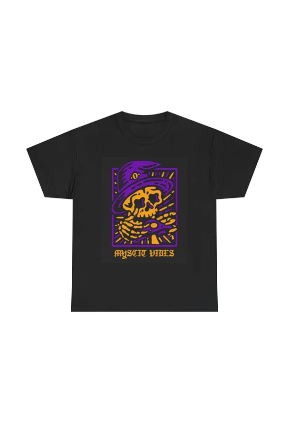 Vintage Wizard Mystic Vibes Fantasy Magic Graphic Cotton Apparel Unisex T-Shirt up to size 5XL