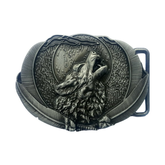 Vintage Wolf Belt Buckle for Jeans Pants Waist Belt Metal Clasp Buckle for Teens Boys Men Cowboy Belt Buckle