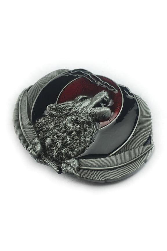 Vintage Wolf Belt Buckle for Jeans Pants Waist Belt Metal Clasp Buckle for Teens Boys Men Cowboy Belt Buckle