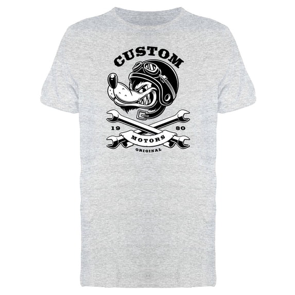 Vintage Wolf Biker With Wrenches Tee Men's -Image by Shutterstock