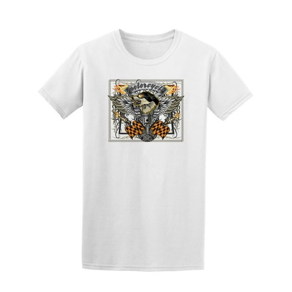 Vintage Wolf Motorcycle Label T-Shirt Men -Image by Shutterstock, Male Medium