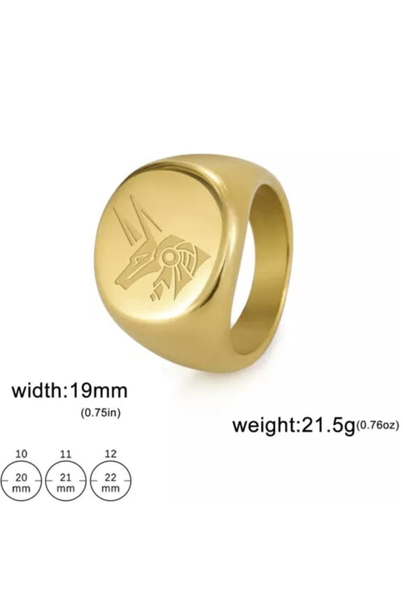 Vintage Wolf Totem Ring Axe Nordic Mythology Viking Wolf Head Men's Ring