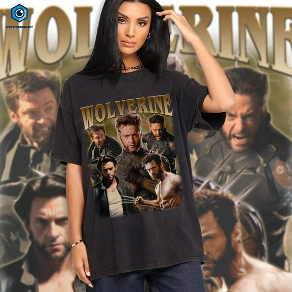 Vintage Wolverine 90s Shirt, Wolverine Tee, Wolverine Shirt, X-Men Wolverine, 90s Movie Fan Shirt, Hugh Jackman, Black Color, Size S