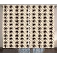 thumbnail image 1 of Ambesonne Vintage Woman Curtains 2 Panel Set, Diva Silhouettes, 108" x 84", Multicolor, 1 of 3