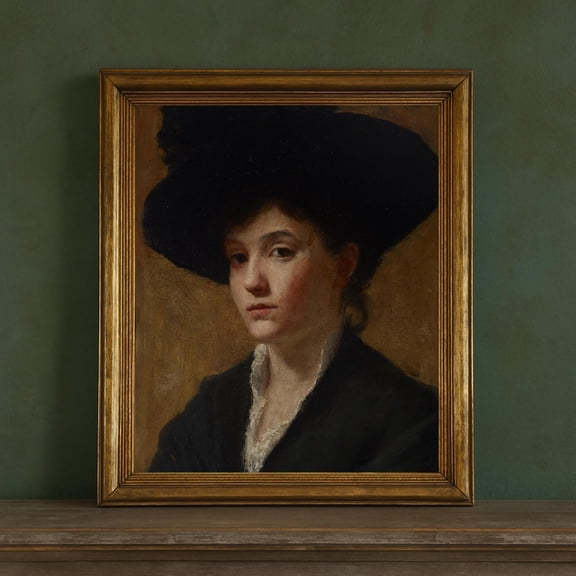 Vintage Woman Portrait Moody Antique , Old Master Style Poster Decor For Living Room Bedroom, Size 8x12 UNFFRAMED F03.1.7l1226