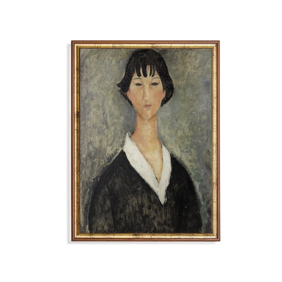 Minimalist Woman Portrait Poster Vintage Expressionist Wall Art Home Decor, 12x18 UNFRAMED
