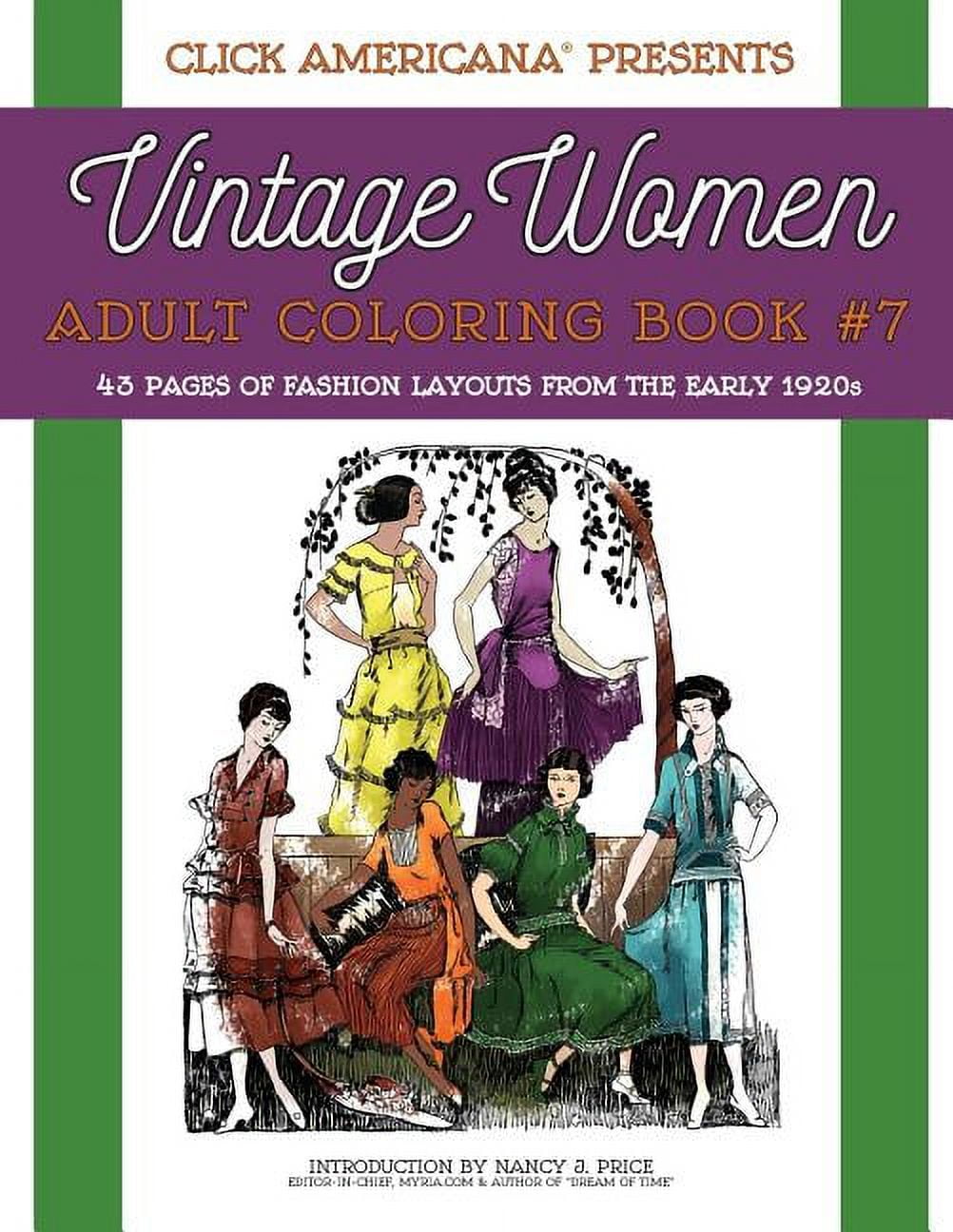 Vintage Women: Adult Coloring Books: Vintage Women: Adult Coloring Book ...