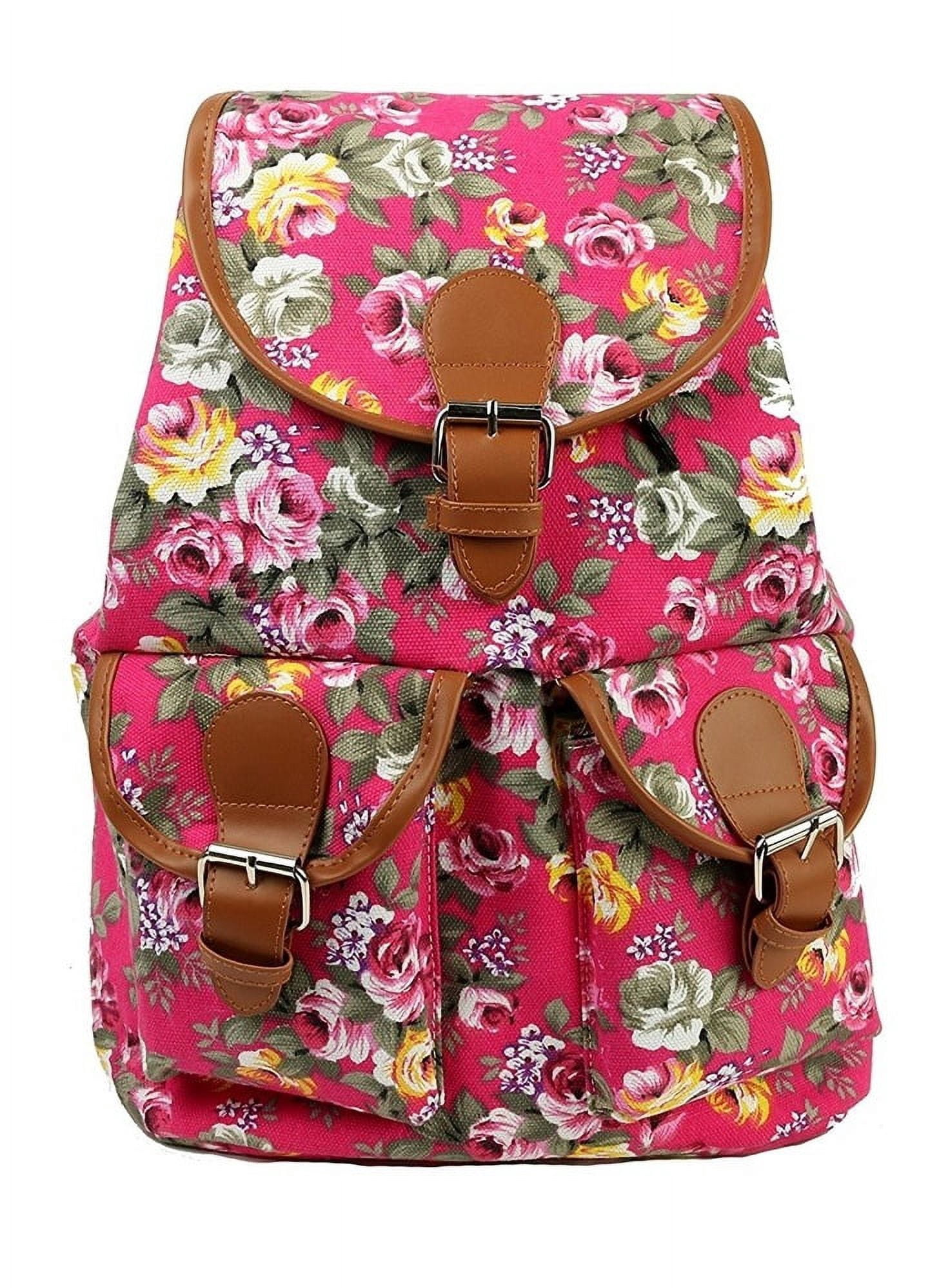 Vintage Women Canvas Travel Satchel Shoulder Bag Backpack 