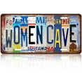 thumbnail image 1 of Vintage Women Cave Metal Tin Sign License Plate Wall Decor 12 x 6 Inches, 1 of 5