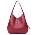 thumbnail image 1 of Vintage Women Hand Bag Designers Luxury Handbags Women Shoulder Tote Female Top-handle Bags Fashion Brand winered 28x12x30cm, 1 of 6