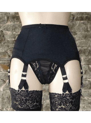 Faux Leather Garter Belt / Suspender Belt With 6 Red Straps and 8