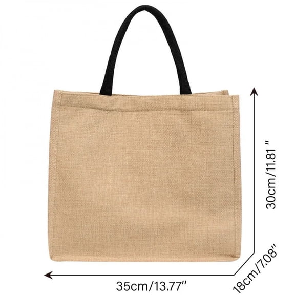 Vintage Women Shopping Bags Linen Tote Shopper Purses Large Summer Beach Handbags Portable Eco High Capacity Top Handle