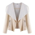 thumbnail image 1 of Vintage Women Slim Biker Motorcycle Soft PU Leather Zipper Short Jacket Coat, 1 of 2