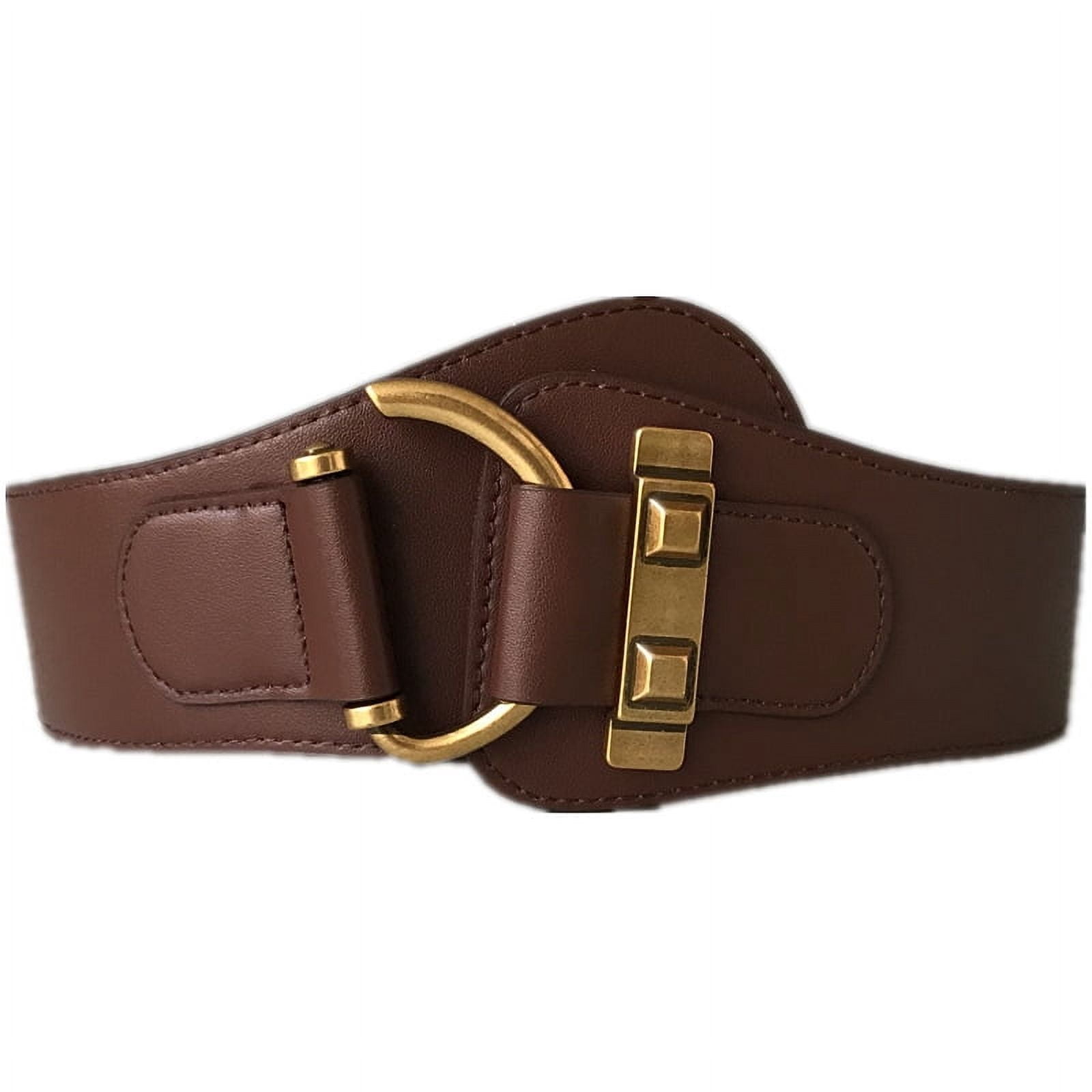 Vintage Wide Stretchy Belt Chunky Buckle Elastic Waist Belt for Dresses Coats GRACE KARIN Women main image 2