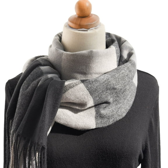 Vintage Women Travel Scarf Women'S Autumn And Winter Colorful Plaid Shawl Thickening Warm Fringe Scarf Scarf