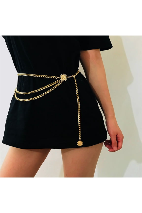 Vintage Women Waistband Metal Waist Chain Belt Wide Gold Tassel Band Mechanic Belt Buckles Men Western High End Belts for Men Gear Men Large Cowboy Belt Buckle for Men Means Belts Crabby Belt Men Belt