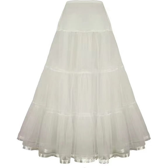 Vintage Women's 50s Ivory Petticoat Slips Crinoline Tutu Underskirt for Girls