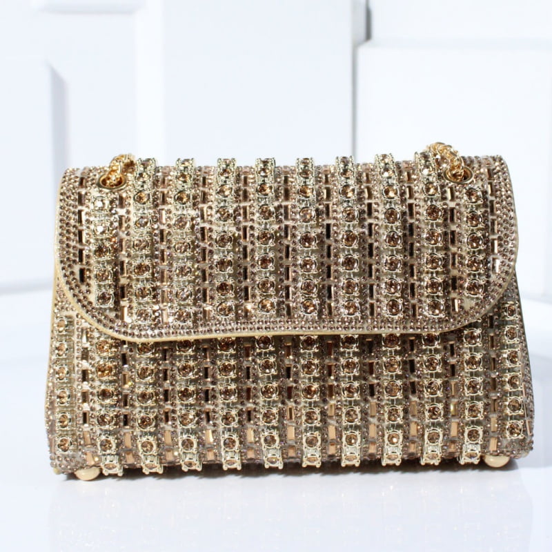Vintage Women’s Bag Mini Crossbody Shoulder Bag Chain Strap Clutch Purse Rhinestone Evening Bag Crystal Embellishment Messenger Bag Fashion Accessory Casual Totes Multicolor Gold Silver Black Hobos