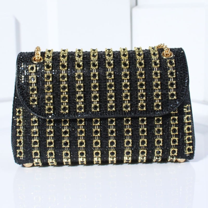 Vintage Women’s Bag Mini Crossbody Shoulder Bag Chain Strap Clutch Purse Rhinestone Evening Bag Crystal Embellishment Messenger Bag Fashion Accessory Casual Totes Multicolor Gold Silver Black Hobos