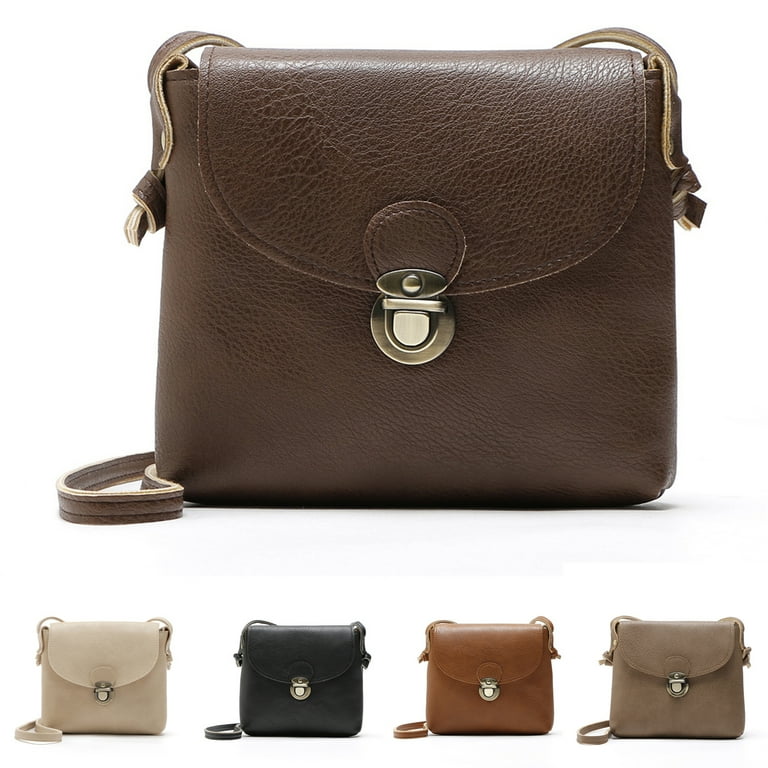 Vintage Women s Crossbody Bag PU Leather Clutch Purse Small Square Purse Walmart