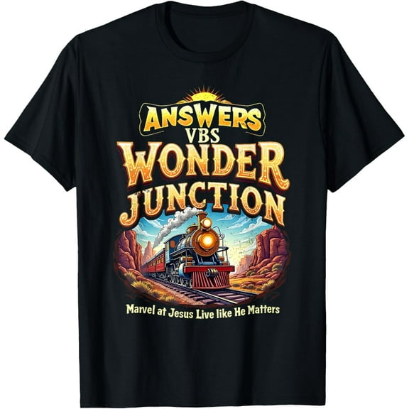 Vintage Wonder Junction Vbs Train Theme Christian Apparel T-Shirt